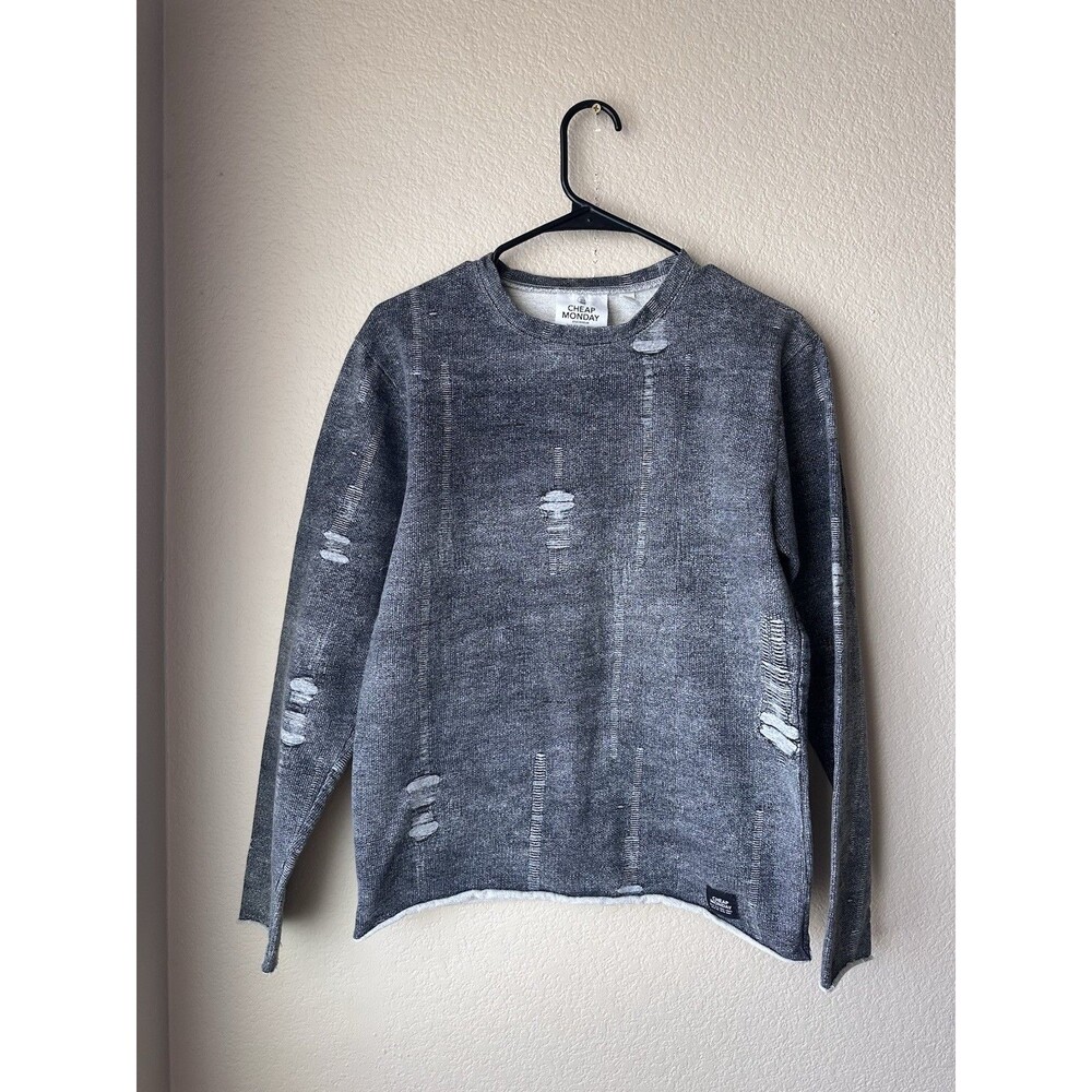 Cheap Monday Pipe Trompe l'oeil Oversize Knit Sweatshirt Men’s Size XS